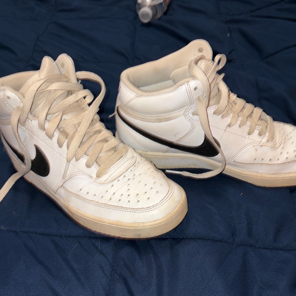 Nike White and Black court shoes